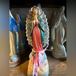 Painted Mother Mary Garden Statue